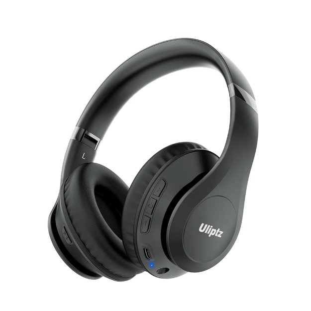 Foldable wireless over ear headphones black