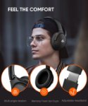 Comfortable over ear headphones black