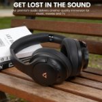 Premium noise cancelling headphones black