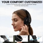 Wireless headphones with adjustable headband
