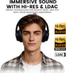 Over ear wireless headphones side view