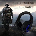 Wired gaming headset with adjustable headband