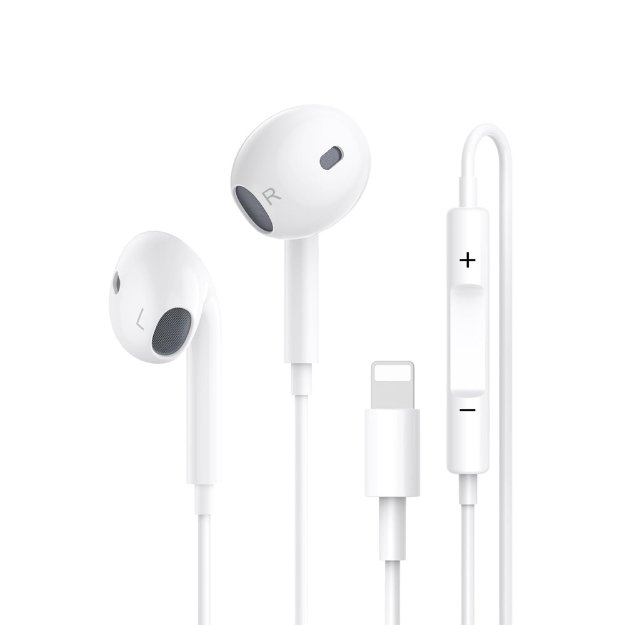 wired in ear headphones white stereo sound