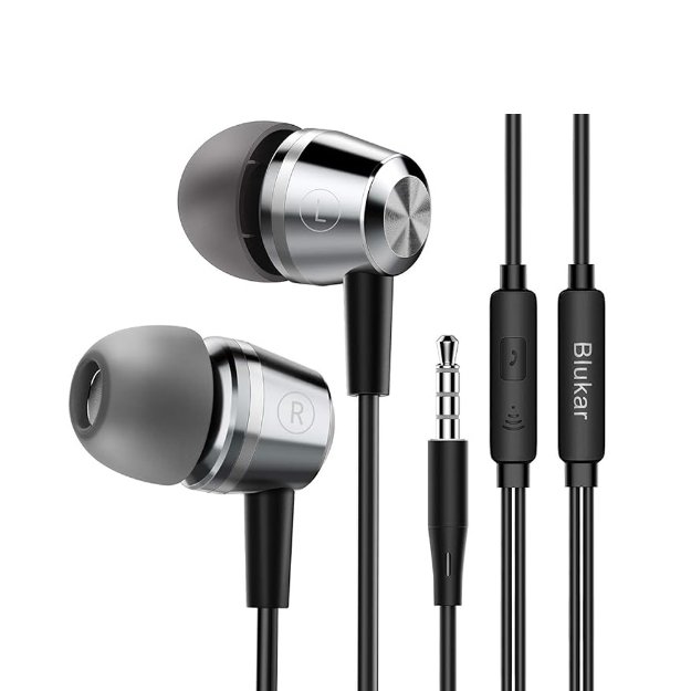 Picture of 3.5mm Wired Earphones with Microphone – In-Ear Headphones Noise Isolating UK
