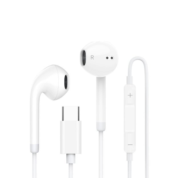 usb c wired earphones with microphone
