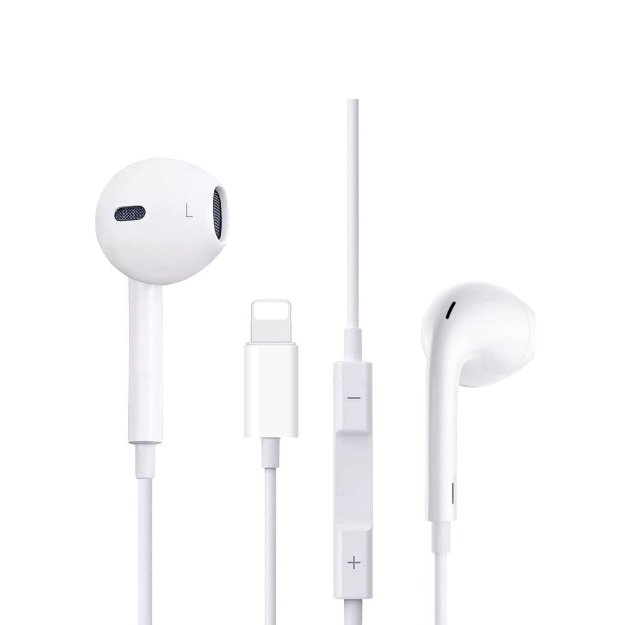 lightning connector wired earphones with microphone
