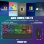 Picture of RGB Gaming Keyboard and Mouse Combo Wired UK Layout Ergonomic Backlit Set