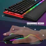 Picture of RGB Gaming Keyboard and Mouse Combo Wired UK Layout Ergonomic Backlit Set