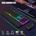Picture of RGB Gaming Keyboard and Mouse Combo Wired UK Layout Ergonomic Backlit Set