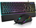 Picture of RGB Gaming Keyboard and Mouse Combo Wired UK Layout Ergonomic Backlit Set