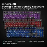 Picture of LED Gaming Wired Light Up Keyboard and Mouse with 3 Colors Backlit (Red,Purple,Blue)