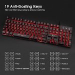 Picture of LED Gaming Wired Light Up Keyboard and Mouse with 3 Colors Backlit (Red,Purple,Blue)