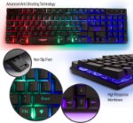 Picture of Gaming Keyboard and Mouse with Mouse pad and Gaming Headset, Wired LED RGB Backlight Bundle for PC Gamers Users - 4 in 1 Gift Box Edition