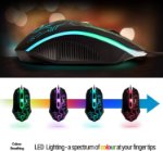 Picture of Gaming Keyboard and Mouse with Mouse pad and Gaming Headset, Wired LED RGB Backlight Bundle for PC Gamers Users - 4 in 1 Gift Box Edition