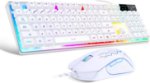 Picture of White RGB Gaming Keyboard and Mouse Combo Wired UK Layout Ergonomic Set