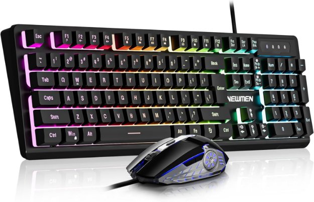Picture of RGB Gaming Keyboard and Mouse Combo Wired 104 Keys Anti-Ghosting Set