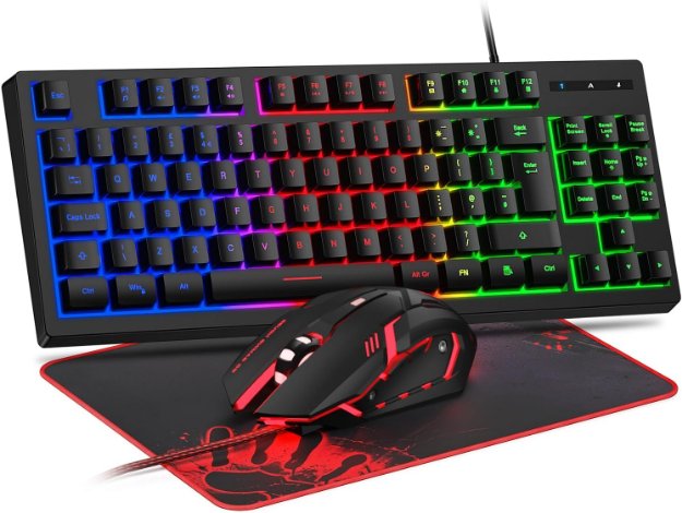 Picture of RGB Gaming Keyboard Mouse Combo 75% Compact Wired UK Layout Set