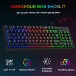 Picture of RGB Gaming Keyboard Mouse Combo 75% Compact Wired UK Layout Set