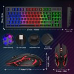 Picture of RGB Gaming Keyboard Mouse Combo 75% Compact Wired UK Layout Set