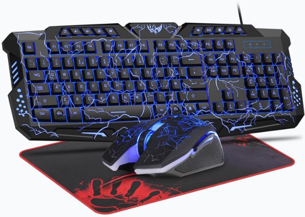 Picture of RGB Gaming Keyboard Mouse Combo 114 Keys UK Layout Backlit with Mouse Pad