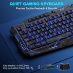 Picture of RGB Gaming Keyboard Mouse Combo 114 Keys UK Layout Backlit with Mouse Pad