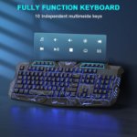Picture of RGB Gaming Keyboard Mouse Combo 114 Keys UK Layout Backlit with Mouse Pad
