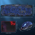 Picture of RGB Gaming Keyboard Mouse Combo 114 Keys UK Layout Backlit with Mouse Pad