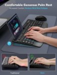Picture of Wireless Keyboard and Mouse Combo, Full-Size Ergonomic Keyboard with Wrist Rest, Phone Holder, Sleep Mode, Silent 2.4GHz Cordless Set