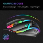 Picture of USB Wired Keyboard and Mouse Set, Luminous LED Lights  Full Size Slim Keyboard LED Gaming Mouse Game or Business, UK Layout