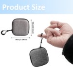 portable earbud storage case with zipper