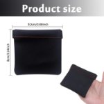 soft earbud storage bag with spring closure