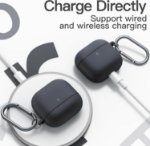 hard PC and silicone airpods cover black