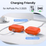 liquid silicone airpods pro 3 cover orange