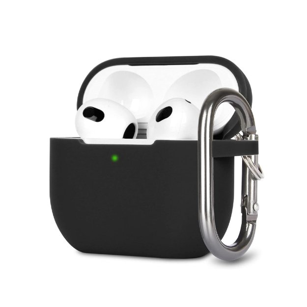 Picture of AirPods 3rd Generation Silicone Case Cover with Carabiner – Shockproof Protective Skin (LED Visible)