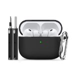 black silicone airpods pro 3 case with cleaning kit