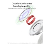 wired earbuds with microphone close view