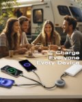 Picture of 5 in 1 Retractable Multi Charging Cable 3.5A Fast USB C Lightning Micro USB Data Transfer Cable for iPhone, Samsung, Huawei, PS4/PS5, Tablet 1.2M