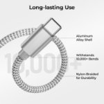 Picture of USB-C to USB-A Cable 2M 2 Pack Fast Charging Type C Charger Cable 3A Nylon Braided for iPhone 17 16 15, Samsung S25 S24 S23, iPad, Pixel 