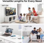 Picture of USB-C to USB-A Cable 2M 2 Pack Fast Charging Type C Charger Cable 3A Nylon Braided for iPhone 17 16 15, Samsung S25 S24 S23, iPad, Pixel 