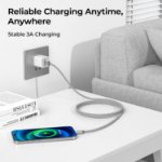 Picture of USB-C to USB-A Cable 2M 2 Pack Fast Charging Type C Charger Cable 3A Nylon Braided for iPhone 17 16 15, Samsung S25 S24 S23, iPad, Pixel 