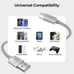 Picture of USB-C to USB-A Cable 2M 2 Pack Fast Charging Type C Charger Cable 3A Nylon Braided for iPhone 17 16 15, Samsung S25 S24 S23, iPad, Pixel 