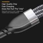 Picture of 5 in 1 Multi Charging Cable USB A & USB C 3A Fast Charger 1.2M Nylon Braided Cable with Lightning, Micro USB & Type C for iPhone, Samsung, Android, PS5