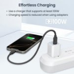 Picture of Multi USB Charger Adapter Kit with 100W USB-C Cable, USB-C to USB 3.0 OTG, Lightning, Micro USB Adapters, Portable Travel Case for iPhone, Samsung, Laptop & Tablets