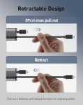 Picture of 4-in-1 Retractable Car Phone Charger 20W Fast Charging USB Adapter with Dual Lightning Cables, USB-C & USB-A Ports, 12V Car Charger for iPhone, Samsung, iPad