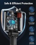 Picture of 69W Retractable Car Charger 4-in-1 Fast USB C Car Adapter with Dual Retractable Cables, USB-A & USB-C Ports for iPhone, Samsung, Pixel