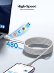 Picture of Aioneus iPhone Charger Cable 2M, MFi Certified Lightning Cable Fast Charging iPhone Charger Nylon USB iphone Charging Cable Lead for iPhone 14 13 12 11 Pro Max XS XR X 8 7 6 Plus 5 SE,iPad