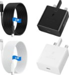 Picture of 2 Pack 25W USB-C Samsung Fast Charger with 3M Cable – Super Fast Charging Plug UK