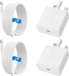 Picture of 2 Pack 25W USB-C Samsung Fast Charger with 3M Cable – Super Fast Charging Plug UK