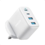 Picture of Anker 50W 4-Port USB-C & USB-A Fast Charger UK Plug – Dual USB-C PD 30W + Dual USB-A Multi Device Wall Charger for iPhone 17/16/15, Samsung Galaxy, iPad & More