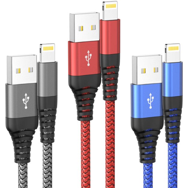 Picture of Ofuca iPhone Charger,3Pack 6FT/1.8M iPhone Charger Cable MFi Certified Lightning Cable Fast Charging Wire Compatible with iPhone 14 13 12 11 Pro Max XS XR X 8 7 6 Plus 5 SE
